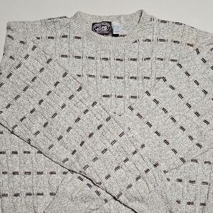 Vintage Dry Goods Men's Cream Crewneck Sweater Large